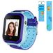 4G Smartwatch voor kinderen, IP67, waterdicht, met GPS-positie, camera, SOS, oproepen, stappenteller, touchscreen, videochat, smartwatch voor jongens en meisjes, blauw T3