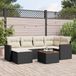Maison Exclusive - Ensemble de jardin, 7 pièces, avec coussins, noir, en polyrotin