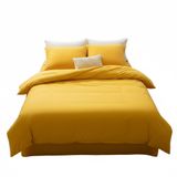 Contemporain Housse de couette 220 x 240 cm Contemporain uni ocre