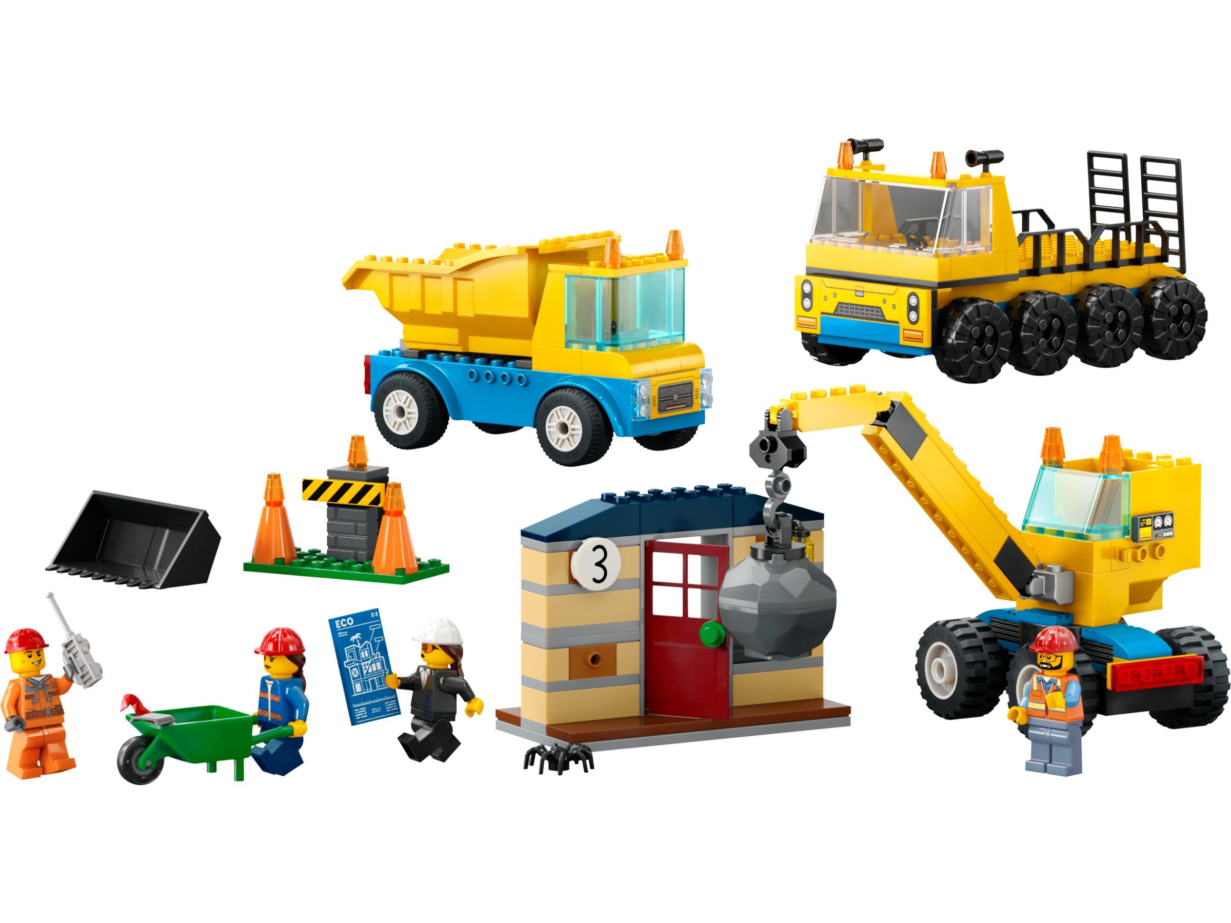 LEGO City Kiepwagen, bouwtruck en sloopkraan 60391