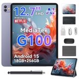 Blackview Tablet Link 8, 12.7 Inch 2K+ FHD 2160*1600, Android 15 Gemini AI, MediaTek G100 18GB RAM+256GB ROM 8400mAh/PC Modus/Widevine L1/Face ID/16MP+13MP/GPS/OTG Gaming Tablet met Toetsenbord en Pen
