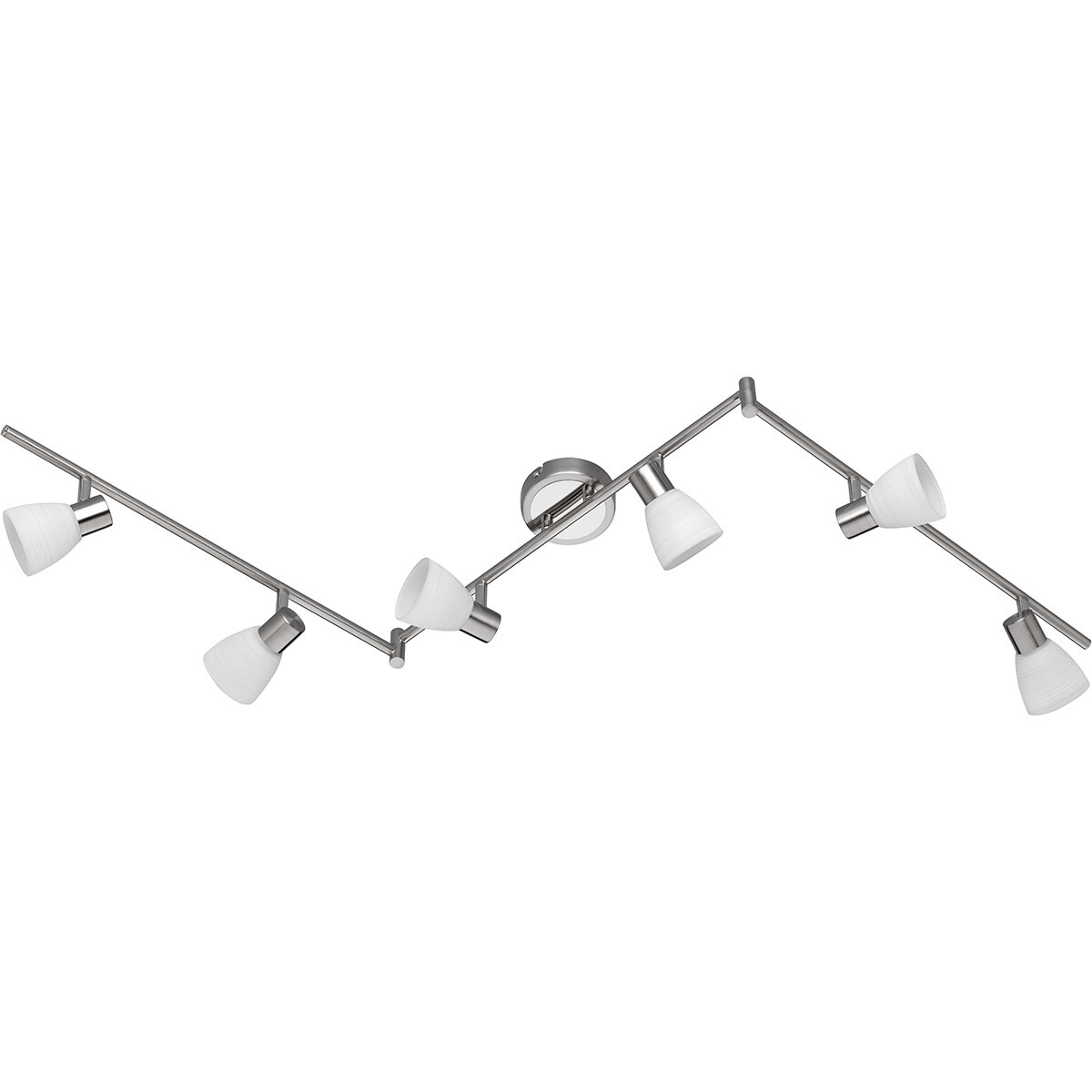 BES LED LED Plafondspot - Trion Caru - 18W - G9 Fitting - Warm Wit 3000K - 6-lichts - Dimbaar - Rond - Mat Nikkel - Aluminium