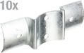 Alberts 867096 Beslag voor hekwerk | thermisch verzinkt | voor palen en staketsels Ø100 mm | 70 x 200 mm | Set van 10