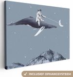 OneMillionCanvasses Canvas Print - Abstract - Walvis - 120x90 cm - Modern - Multi