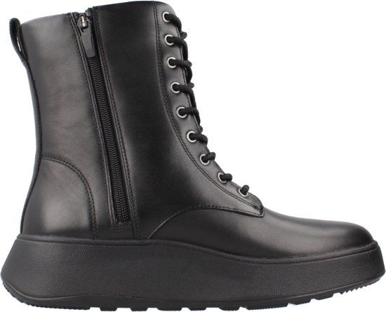 FitFlop F-Mode Leren Enkellaarzen Zwart Maat 40
