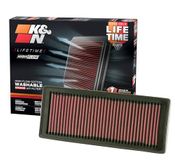 K&N Luchtfilter compatibel met Audi A4 1.8 ex 163 pk, 2.0, 2.0D 2007-2015 / A5 1.8 2.0, 2.0D 2009-2016 / Allroad 2.0 2013-2016 / Q5 2.0, 2.0D ex. 190 pk 2008-2016 (33-2945)