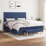 Maison Exclusive - Boxspringbed met matras, blauw, 180x200 cm, textiel