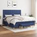 Maison Exclusive - Boxspringbed met matras, blauw, 180x200 cm, textiel
