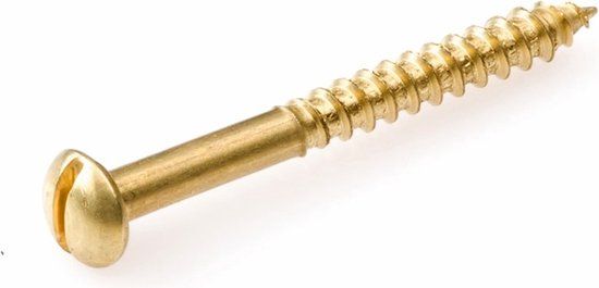 Hoenderdaal Fasteners Hoenderdaal Houtschroef Messing Blank Bk Zs Din96 4.0X20