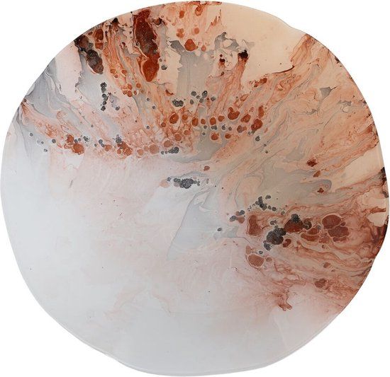 Middenstuk Zalm Kristal 39 x 39 x 6,5 cm
