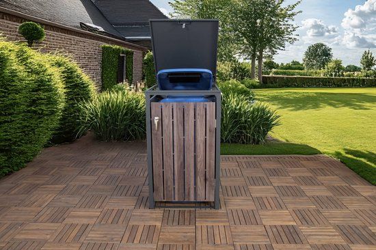 Tuinmeubelwinkel Containerberging SenS-Line Moby Enkel Staal Antraciet/Hout Look - BF240