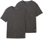Tom Tailor Basic T-shirts 2-pack Dark Grey Melange Maat XL
