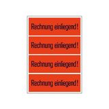 HERMA 6752 stempeletiketten „Factuur inbegrepen” (118 x 39 mm, 250 vellen, papier) zelfklevend, permanente klevende waarschuwings etiketten, 1.000 voedselstickers, neon rood