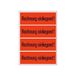 HERMA 6752 stempeletiketten „Factuur inbegrepen” (118 x 39 mm, 250 vellen, papier) zelfklevend, permanente klevende waarschuwings etiketten, 1.000 voedselstickers, neon rood