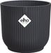 Elho Vibes Fold Rond 16 - Pot de fleurs d'intérieur - 100% plastique recyclé - Ø 16,1 x H 14,8 cm - Anthracite