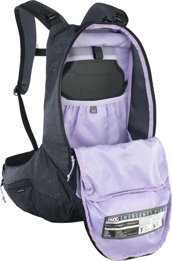 EVOC Trail Pro SF 12 Protector Rugzak - Zwart/Grijs - 20 cm