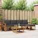 vidaXL Acacia Hout Bank Loungeset 5-zits Natuurlijk en Antraciet