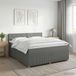 vidaXL Boxspringbed met matras Donkergrijs 140 x 190 cm Stof