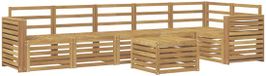 vidaXL Tuinset met 7 zitplaatsen, wit, massief acaciahout