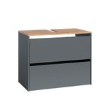 Vicco Viktor Wastafelonderkast – 80.2 x 65 cm Antraciet/gouden eik