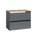Vicco Viktor Wastafelonderkast – 80.2 x 65 cm Antraciet/gouden eik