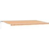 Maison Exclusive - Parasol électrique, 6 x 3 mètre, rayé jaune-orange