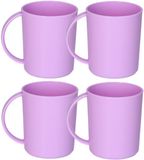 Plasticforte Verre incassables - 6x - Plastique - 350 ml - Violet - Enfants