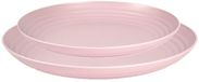 Plasticforte camping borden set - roze - kunststof - 12 stuks
