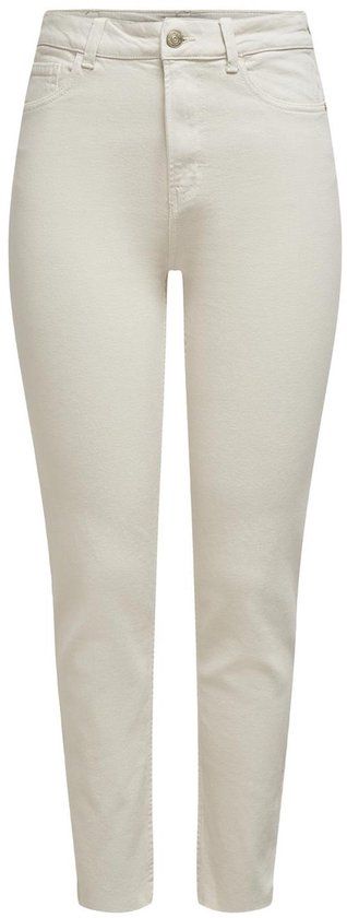 ONLY ONLEMILY HW ST RAW CRPANK DNM COL NOOS Dames Jeans - W27/L30 - Ecru