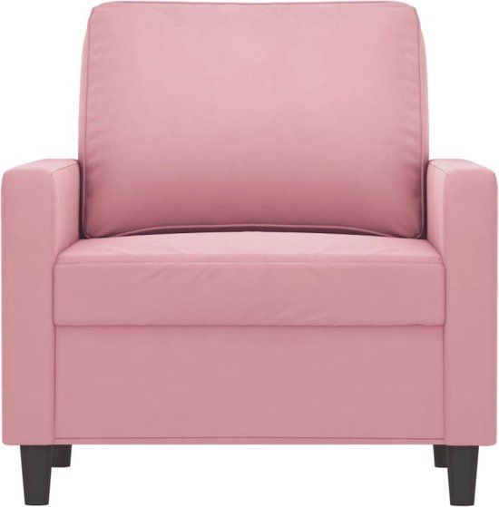 vidaXL Fauteuil fluweel roze