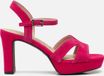 Tamaris Sandalen met hak roze Leer - Dames - Maat 36