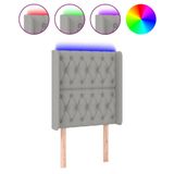 VidaXL Hoofdbord en Voeteind Lichtgrijs