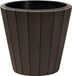 Prosperplast Plantenpot/bloempot Wood Style - kunststof - donkerbruin - D30 x H28 cm