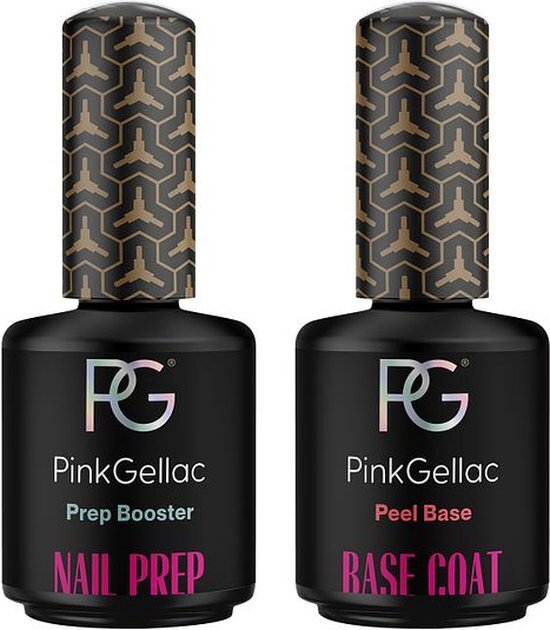 Pink Gellac | Peel Base Set - Peel Off Base Coat - Incl. Prep Booster