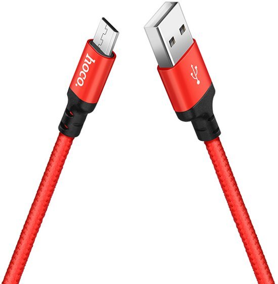 hoco USB kabel naar Micro USB rood - 1 m