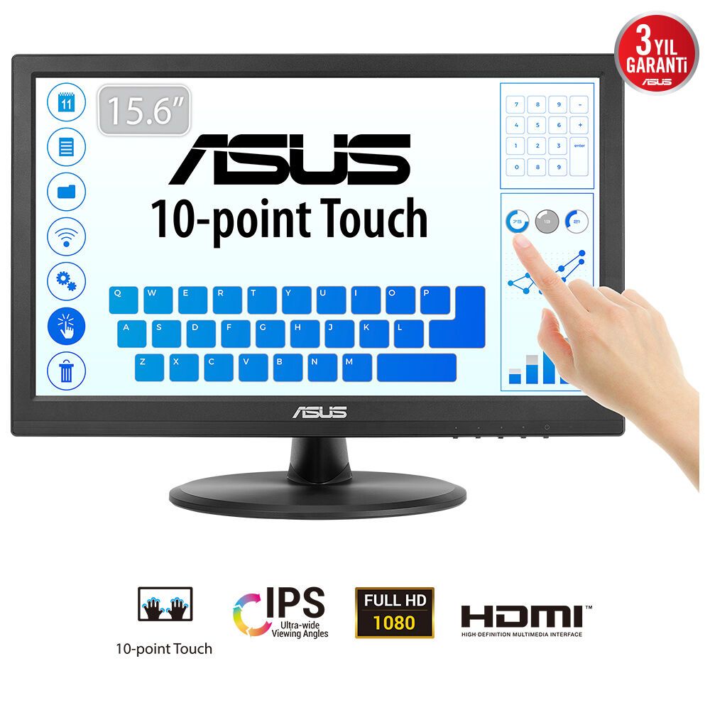 ASUS VT169HE 15.6" Full HD IPS Touchscreen Monitor