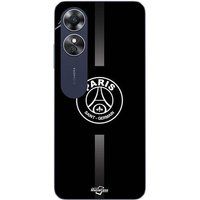 Oppo Etui psg logo jordan grijs zwarte achtergrond Maniacase