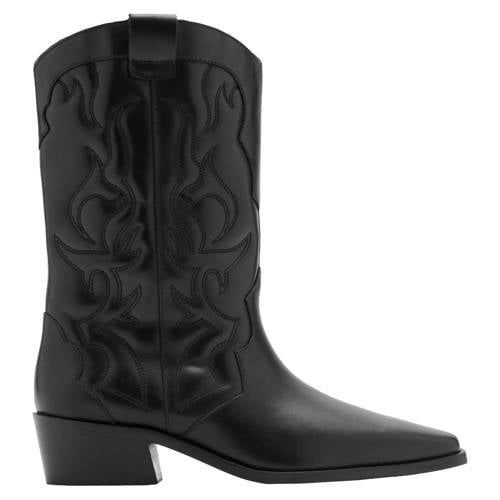 MANGO TEEN leren western laarzen - zwart