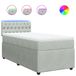 vidaXL Boxspringbed met matras, fluweel, lichtgrijs, 120x200 cm