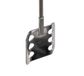 Bochem MN-1412 18/10 roestvrijstalen vlakmixer met 6 gaten, 300 mm lengte x 70 mm diameter, 10 mm asdiameter