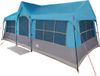 vidaXL Tente familiale avec toit Bleu et Gris 622 x 295 x 238 cm