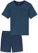 SCHIESSER Pyjama kort Heren Katoen Gestreept Donkerblauw