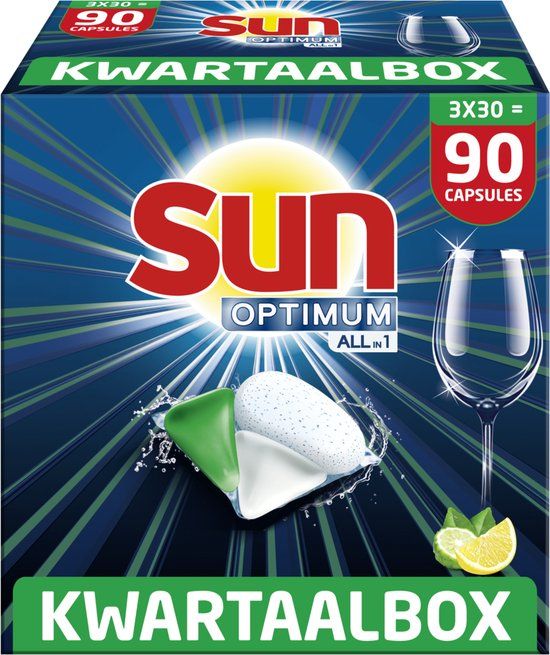 Sun Optimum All-in 1 Lemon Capsules - 90 Tablets - Quarter Box