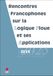 Rencontres francophones sur la Logique Floue et ses Applications