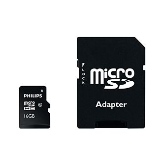 Philips 16GB Micro SDHC Memory Card with Adapter - Class 10