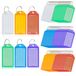 AiQInu 60 stuks kunststof sleutelhangers om te beschrijven met sleutels, naambordjes, beschrijfbaar, voor bagage, sleutels, koffers, huisdieren, kantoor, 6 kleuren