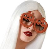 Merkloos Horror/Halloween verkleed accessoires bril met pompoenen glazen