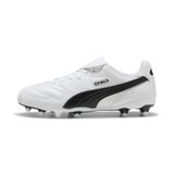 PUMA Koning LIGA FG/AG Voetbalschoenen Unisex, Puma White Puma Zwart, 41 EU