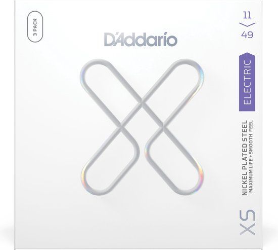 D'Addario XSE11149 XS 11-49 - 3-Pack - Elektrische gitaarsnaren