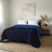 MB HOME ITALY Elegant Zomer Quilt, Donkerblauw/Royal, 260x270 cm